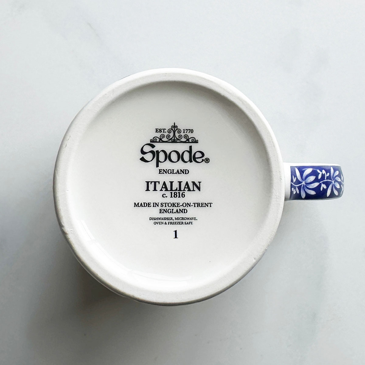 Limited Edition Blue Italian Mug image number null